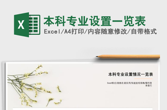 2025本科专业设置一览表免费下载