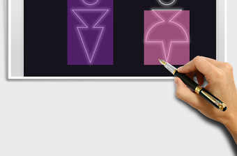 2025紫粉男女人数对比柱形图表 HR人力资源免费下载