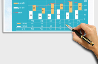 2025扁平化简约商务组合图图表模板免费下载