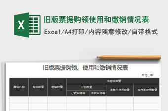 2025旧版票据购领使用和缴销情况表免费下载