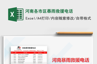 2025河南各市区暴雨救援电话免费下载