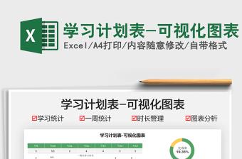 2025学习计划表-可视化图表免费下载