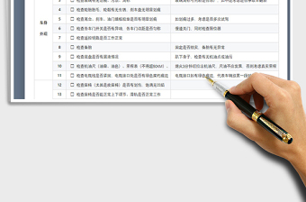 2024新手4S提车检查表exce表格