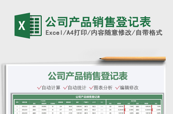 2025公司产品销售登记表免费下载