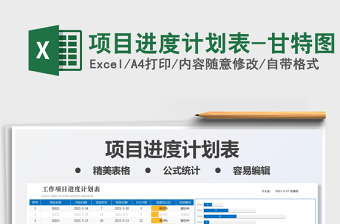 2025项目进度计划表-甘特图免费下载