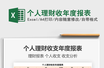 2025个人理财收年度报表免费下载