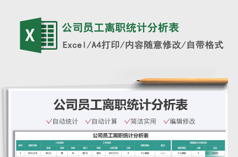 2025公司员工离职统计分析表免费下载