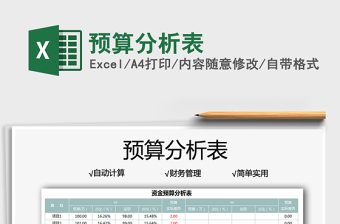 2025预算分析表免费下载