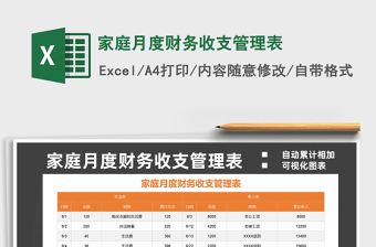 2025家庭月度财务收支管理表免费下载