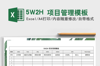 5W2H 项目管理模板