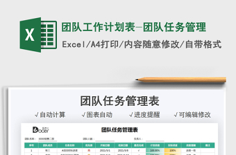 2025团队工作计划表-团队任务管理免费下载