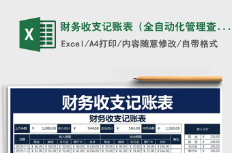 2025财务收支记账表（全自动化管理查询明细）免费下载