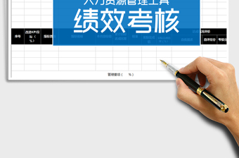 2025简洁大方绩效考核表KPI免费下载