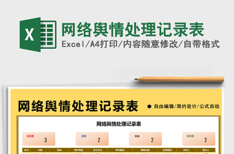 2024网络舆情处理记录表exce表格
