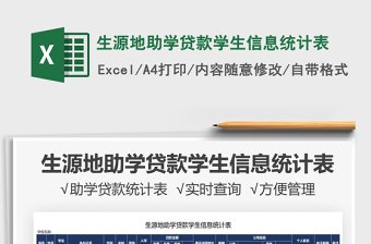 2025生源地助学贷款学生信息统计表免费下载