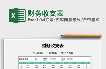 2025财务收支表免费下载