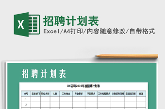 2025招聘计划表免费下载