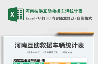 2025河南抗洪互助救援车辆统计表免费下载