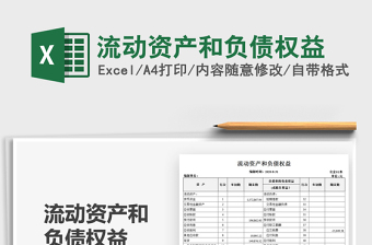 2025流动资产和负债权益免费下载