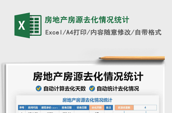 2025房地产房源去化情况统计免费下载