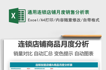 2025通用连锁店铺月度销售分析表免费下载