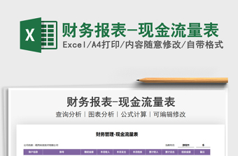 2024财务报表-现金流量表exce表格