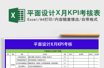 2025平面设计X月KPI考核表免费下载