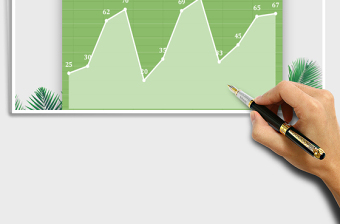 2025每月数据变化趋势半透明EXCEL图表免费下载