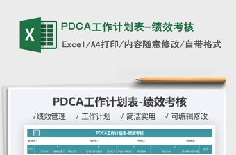 2025PDCA工作计划表-绩效考核免费下载