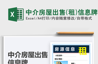 2025中介房屋出售(租)信息牌免费下载