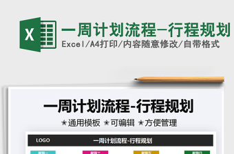 2025一周计划流程-行程规划免费下载