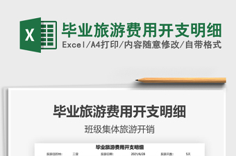 2025毕业旅游费用开支明细免费下载