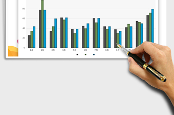 2025精美柱形图销量趋势EXCEL图表免费下载
