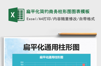 2025扁平化简约商务柱形图图表模板免费下载