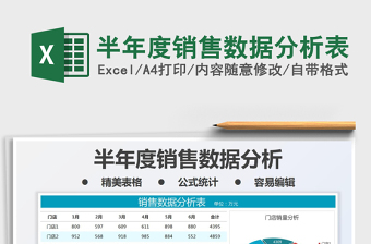 2025半年度销售数据分析表免费下载