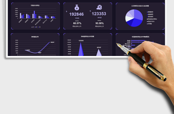 2024季度收支利润财务数据可视化分析excel表格