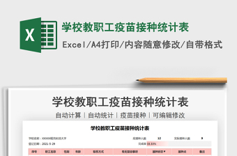2025学校教职工疫苗接种统计表免费下载