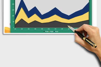2025精美面积图销量趋势EXCEL图表免费下载