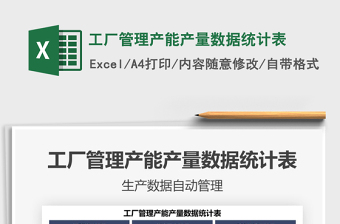 2025工厂管理产能产量数据统计表免费下载
