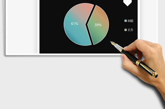 2025彩色发光饼图免费下载