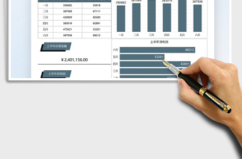 2025财务年中营业额净利润图表免费下载