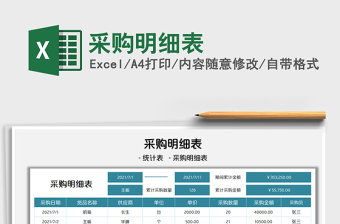 2025采购明细表免费下载