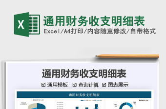 2025通用财务收支明细表免费下载