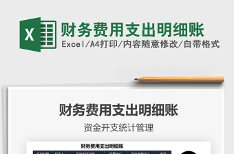 2025财务费用支出明细账免费下载