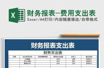 2025财务报表-费用支出表免费下载