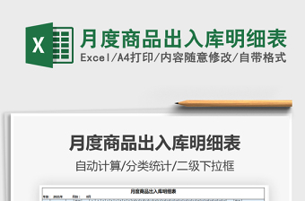 2025月度商品出入库明细表免费下载
