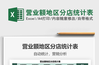 2025营业额地区分店统计表免费下载