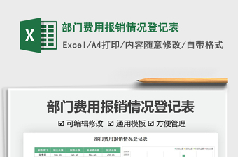 2025部门费用报销情况登记表免费下载