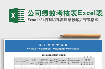 2025公司绩效考核表Excel表免费下载