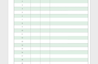 2025简约浅绿色军训签到表免费下载